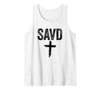 Salvado Cruz Biblia Cristiano Creer Fe Jesús Savd Camiseta sin Mangas