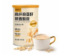 Salvado De Avena Instantáneo En Polvo 500 G: Sustituto Rápido La Comida Del Desayuno, Fácil Preparar Con Semillas Chía, Refrigerio Saciante For Estilos Vida Ocupados