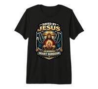 Salvado por Jesús y un Asombroso Cirujano cardíaco sobreviviente Cristo Camiseta Premium