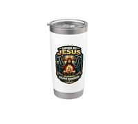 Salvado por Jesús y un asombroso cirujano cardíaco sobreviviente Cristo Vaso térmico de acero inoxidable de doble pared