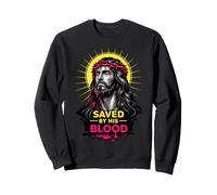 Salvado por Su Sangre Jesucristo Corona De Espinas Cristiano Sudadera