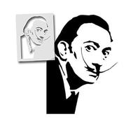 Salvador Dali Estarcido Famoso Placa Frontal Decoración de Pared Pintura y Arte a Medida Acabados Muchos Artículos/Superficies Artesanía Del Hogar Reutilizable