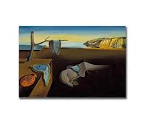 Salvador Dalí La persistencia de la memoria Relojes Pintura surrealista Lienzo Póster Impresión Cuadros Arte de pared Imagen para sala de estar 80x120cm Con marco