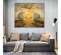 Salvador Dali L'Aurora Abstract Egg Sun Rays Canvas Paintings Posters and Prints Wall Art Pictures para la decoración de la sala de estar 40x50cm (16x20in) Sin marco