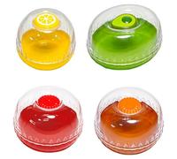 Salvador de vegetales para refrigerador 4pcs/set sellado fresco mantenimiento de cebolla con tapa transparente Alimento de limón ahorrable ahorro de aguacate de tomate reutilizable para la cocin.