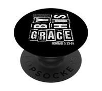 Salvados por Gracia Romanos 3 23 24 Verso bíblico Cristiano Fe PopSockets PopGrip Adhesivo
