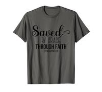 Salvados por la Gracia a través de la fe - Verso de la Biblia Christian Faith Camiseta