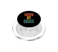 Salvados por la Gracia Cristiano Retro Fe Jesús Adoración Religiosa PopSockets PopGrip para MagSafe