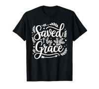 Salvados por la Gracia Fe Cristiana Escritura Religiosa Camiseta