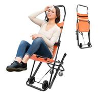 Salvaescaleras Portatil, Silla de escalera para personas mayores con cinturones de seguridad, silla de ruedas de viaje transporte manual Silla para discapacitados (utilizar para bajar escaleras)