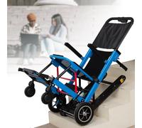 Salvaescaleras Silla de ruedas para escaleras Power Crawler, silla de escaleras portátil plegable, eléctricos, puede subir y bajar escaleras, capacidad de carga 169 kg/373 lbs, aleación de a