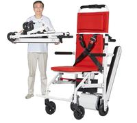 Salvaescaleras Silla eléctrica con orugas para personas mayores, silla portátil plegable, con chasis con orugas, salvaescaleras, incluye batería de litio, para personas mayores
