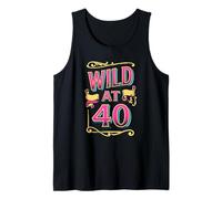 Salvaje a los 40 Humor Adulto La Fabulosa Vida de Mediana Edad Comienza Camiseta sin Mangas