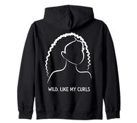 Salvaje como Mis Rizos I Love My Curls, Negro Mamá Chica Mujer Sudadera con Capucha