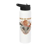 Salvaje de corazón, vida silvestre, animal, naturaleza, obra Stainless Steel Insulated Water Bottle