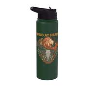 Salvaje de corazón, vida silvestre, animal, naturaleza, obra Stainless Steel Insulated Water Bottle
