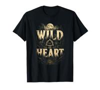 Salvaje en el corazón Bosque de Lobos y Luna Vintage Camiseta