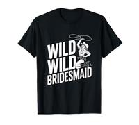 Salvaje Salvaje Dama De Honor Boda Vaquera Caballos Fiesta Camiseta