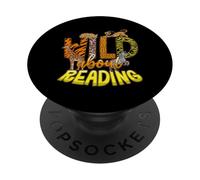 Salvaje sobre la Lectura de Libros Zoo Animales Bibliotecario Día de la Biblioteca PopSockets PopGrip Adhesivo