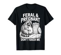 Salvaje y Embarazada Dont Touch Me Divertido Embarazo Humor Camiseta