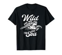 Salvaje y Libre como el mar - Animal del océano Linda Tortuga Camiseta