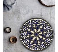 Salvamantel Bajo Plato 19 cm Cuerda Seca Pintado a Mano en Sevilla Filo Reflejo Cobre Colección Especial. Tambien para Colgar. Certificado Autenticidad