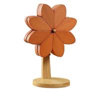 Salvamanteles de madera, resistentes al calor, 20,5 x 9,5 cm, posavasos de madera, salvamanteles para platos calientes, almohadillas, para mostrador de mesa y bar de café