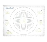 KitchenCraft Salvamanteles antiadherente de plástico con medidas, 61 x 45 cm (24" x 17"), blanco