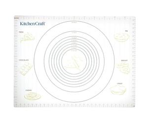 Salvamanteles de plástico antiadherente KitchenCraft con medidas, 61 x 45 cm (24" x 17"), blanco