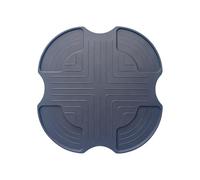 Salvamanteles De Silicona Para Ninja Crispi - tapete de encimera resistente al calor compatible con el panel de vidrio de la freidora de aire Ninja Crispi, 26,5 x 26,5 cm (azul grisáceo)