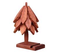 Salvamanteles en Forma de Árbol de Navidad | Posavasos De Madera Antideslizante Y Resistente Al Calor,Base Aislante Térmica con Porta Teléfono - para Cocina Comedor Mesa Caliente