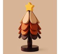 Salvamanteles navideños para Platos Calientes, Posavasos de Madera Plegables Naturales para árboles de Navidad, Almohadilla Caliente de Pino, para Platos Calientes, Olla, tazón, tet Four-Tiered-Stars