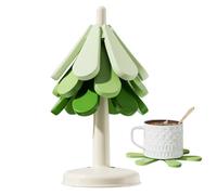 Salvamanteles para ollas calientes, almohadillas de cocina resistentes al calor, juego de salvamanteles de cocina flexibles, alfombrilla de diseño de árbol, soporte de silicona para platos, protector