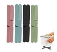 Salvamanteles Plegables,4 Piezas Tapetes de Mesa de Silicona Soporte,Soporte Antideslizante Extensible,Salvamanteles de Silicona Plegable Antideslizantes Tapetes,Alfombrilla Resistente al Calor