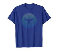 Salvar a Las Ballenas Asesino de Animales Marinos Cola de Ballena Ola Orca Camiseta, Hombre, Azul Real, XL