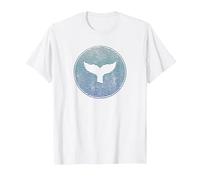 Salvar a Las Ballenas Asesino de Animales Marinos Cola de Ballena Ola Orca Camiseta, Hombre, Blanco, L