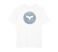 Salvar a Las Ballenas Asesino de Animales Marinos Cola de Ballena Ola Orca Camiseta, Hombre Tallas Grandes, Blanco, 3X Alto