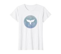 Salvar a Las Ballenas Asesino de Animales Marinos Cola de Ballena Ola Orca Camiseta, Mujer, Blanco, 3XL