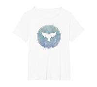 Salvar a Las Ballenas Asesino de Animales Marinos Cola de Ballena Ola Orca Camiseta, Mujer Tallas Grandes, Blanco, 3XL Grande