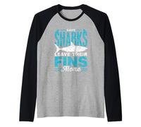 Salvar A Los Tiburones: No Les Toques Las Aletas Finning Camiseta Manga Raglan