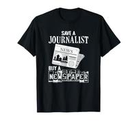 Salvar a un Periodista Compre un periódico Divertido Regalo de periodismo Camiseta