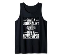 Salvar a un Periodista Compre un periódico Humor Camiseta sin Mangas