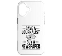 Salvar a un Periodista Compre un periódico Humor Carcasa para iPhone 16
