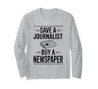 Salvar a un Periodista Compre un periódico Humor Manga Larga