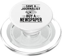 Salvar a un Periodista Compre un periódico Humor PopSockets PopGrip para MagSafe