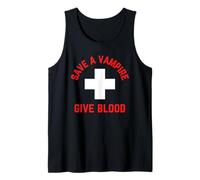 Salvar a un Vampiro da Sangre Divertido Halloween Camiseta sin Mangas