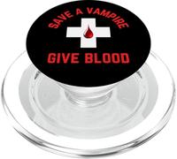 Salvar a un Vampiro da Sangre Divertido Halloween PopSockets PopGrip para MagSafe