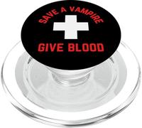 Salvar a un Vampiro da Sangre Divertido Halloween PopSockets PopGrip para MagSafe