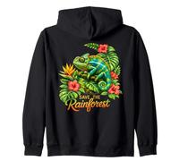 Salvar el Camaleón de la Selva Sudadera con Capucha