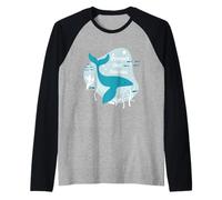 Salvar el océano Mantenga el mar libre de plástico - Orca Whale Lover Camiseta Manga Raglan